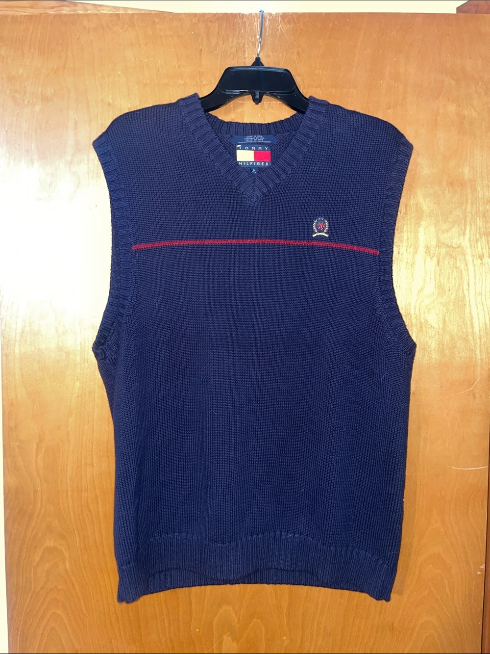 Vintage Tommy Hilfiger 100% cotton sweater vest size medium